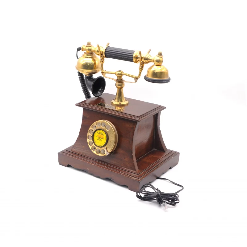 Vintage Styled Telephones Brass & Wood Finish, With RJ11 Jack | VST005