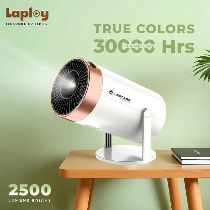 Laplay LLP-012 BT V5.0 LED Projector with 150 ANSI, 2500 Lumens (LLP-012) - Lapcare