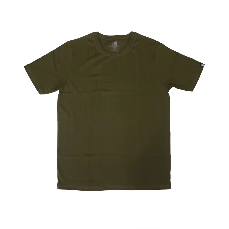 Men's Striped Round Neck Half Sleeve Cotton Green Color T Shirt