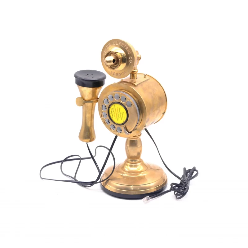 Vintage Styled Landline Telephone - Brass, With RJ11 Jack | VST003