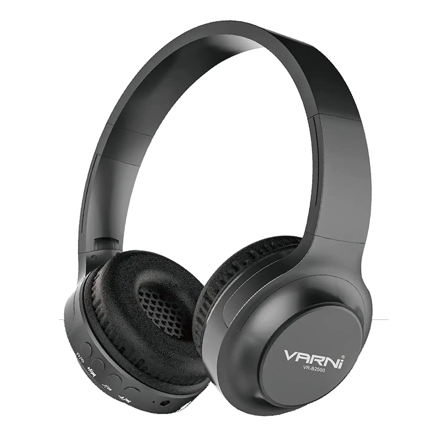 Varni B2500 15 Hours Playtime Wireless Bluetooth On Ear Headphones with Mic (Black)