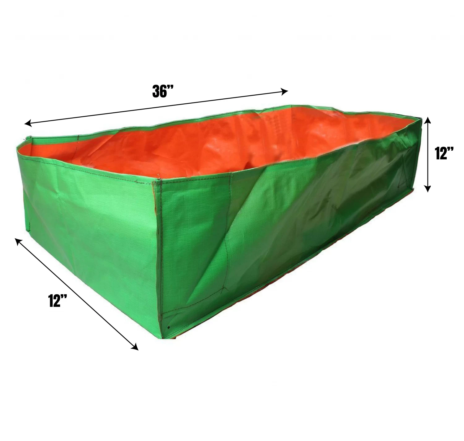 Terrace Gardening Grow Bags - HDPE UV Treated - (Green Color, 36 x 12 x 12 Inches Pack of 2) from Extended Stores