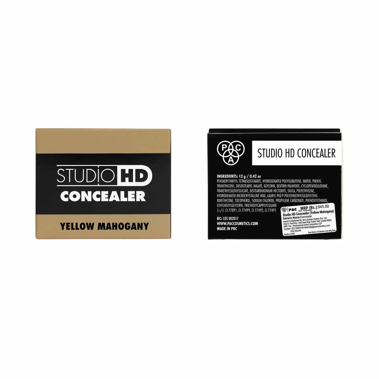 PAC Studio HD Concealer Yellow Mahogany