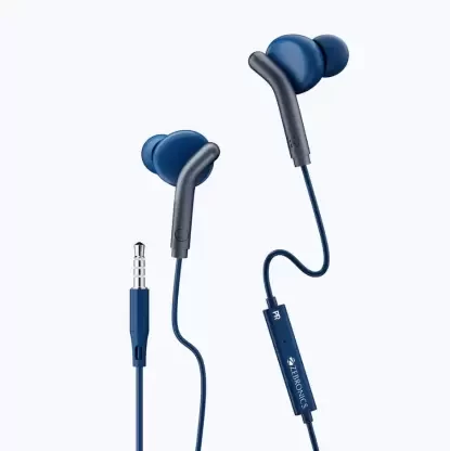 ZEB-BRO Wired Headset  (Blue, In the Ear)