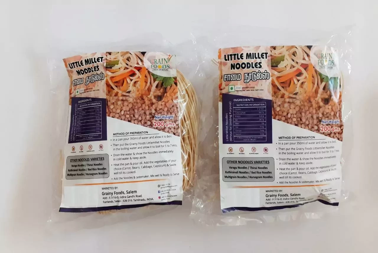 Grainy Foods Lillte Millet Instant Noodles with Taste Maker 200g - Pack of 2(2 x 200g)