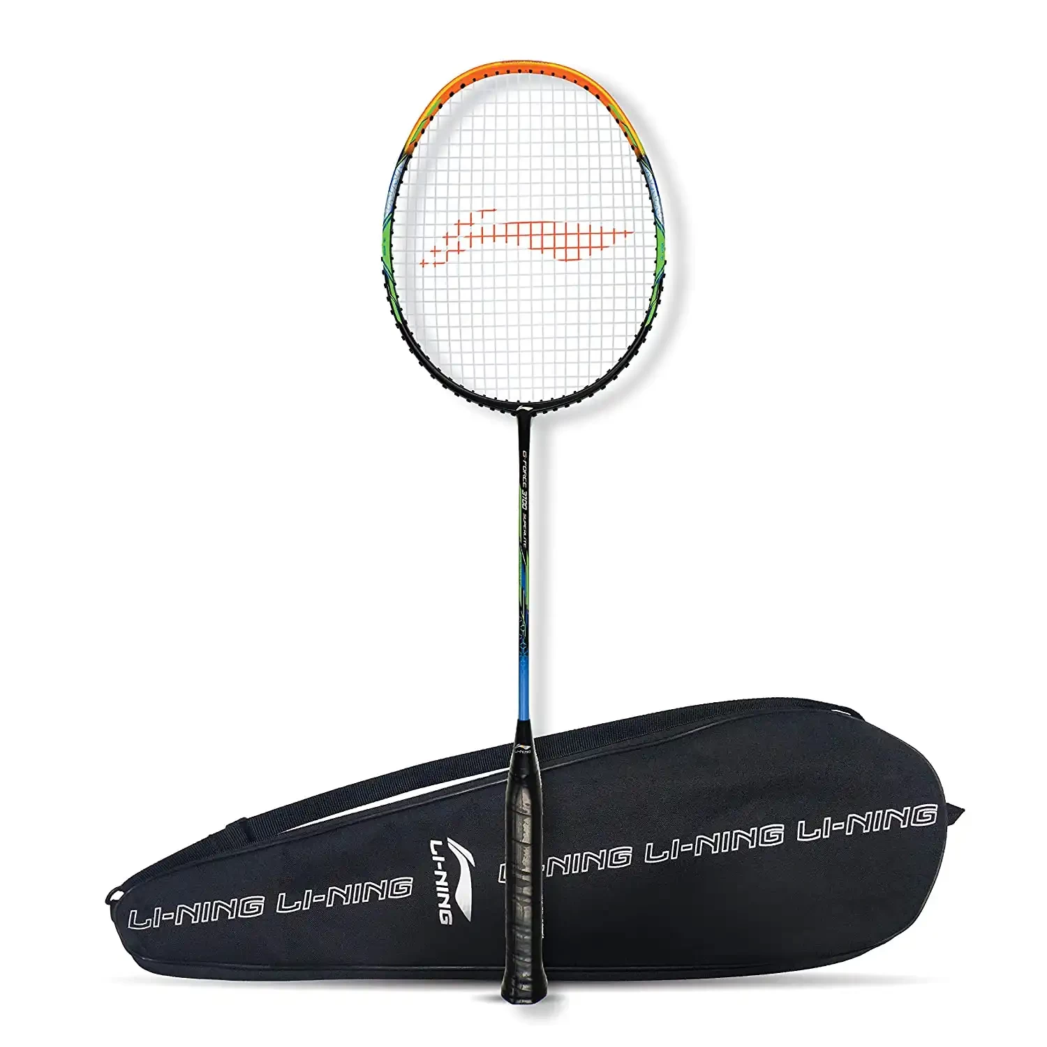 Li-Ning G-Force Superlite 3700 Carbon-Fiber Badminton Racket with Free Full Cover (Black & Amber)