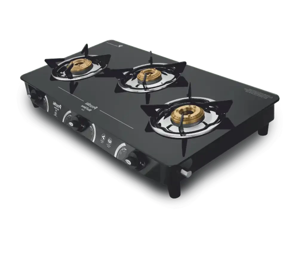Zeal Series Preethi Zeal 3 Burner Gas Stove