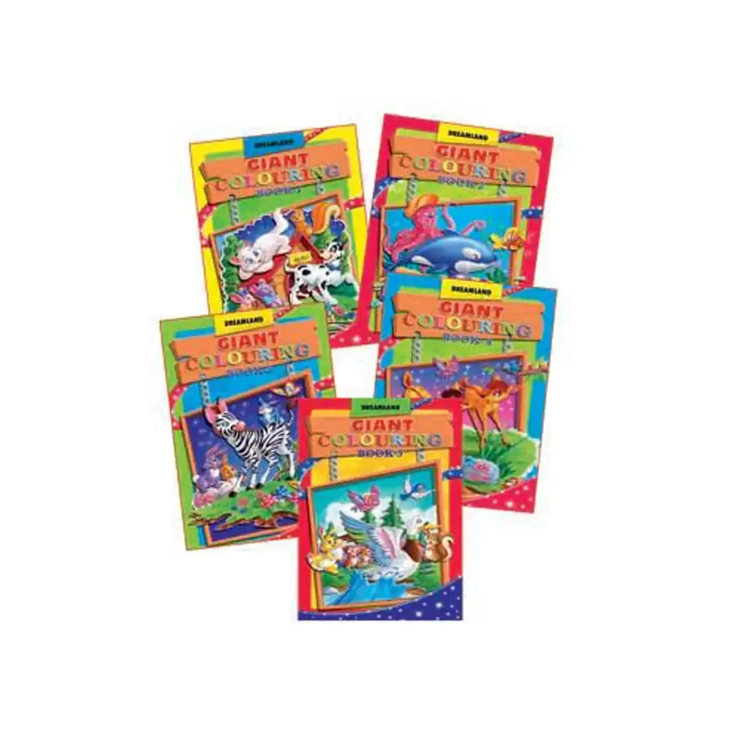 Jumbo Cartoon Colouring Set (5 Titles)