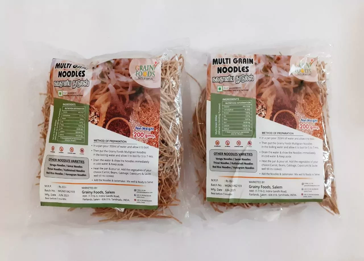 Grainy Foods Multigrain Instant Noodles with Taste Maker 200g - Pack of 2(2 x 200g)