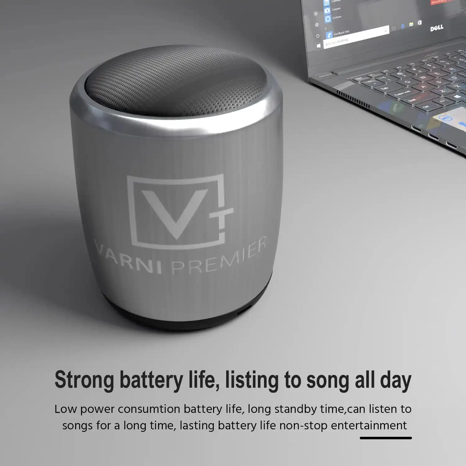 Varni S04 Mini 5 Hours Playtime Super Ultra Mini 3 Watt Wireless Bluetooth Portable Speaker (Silver)