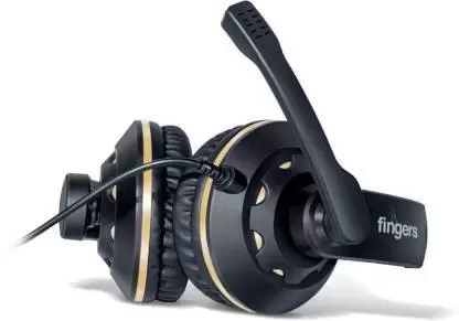 FINGERS USB-Tonic H9 Wired On-Ear Headset with Adjustable Mic