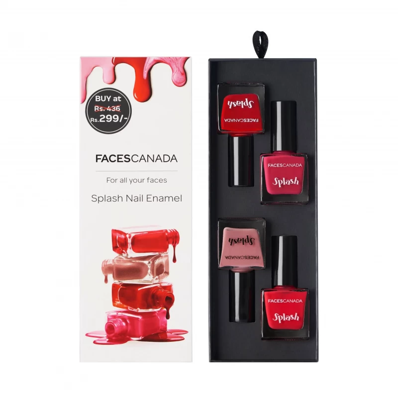 Faces Canada Pack of 4 Nail Paint Gift Box Combo