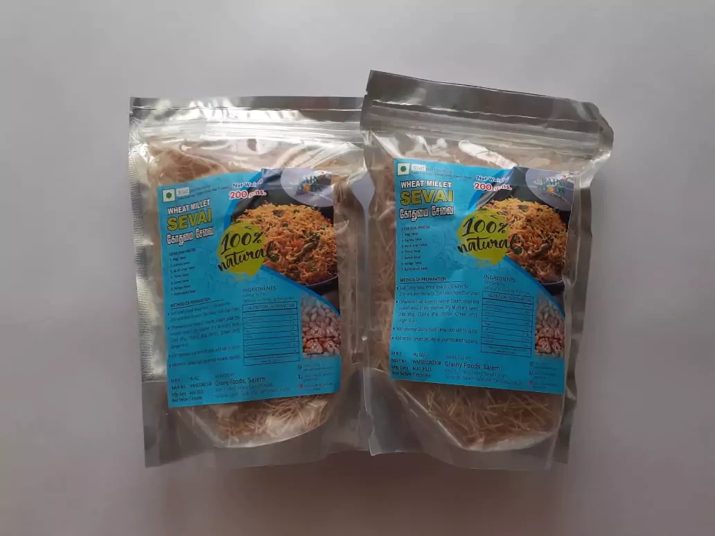 Grainy Foods Wheat Sevai/Vermicelli 200g - Pack of 2(2 x 200g)