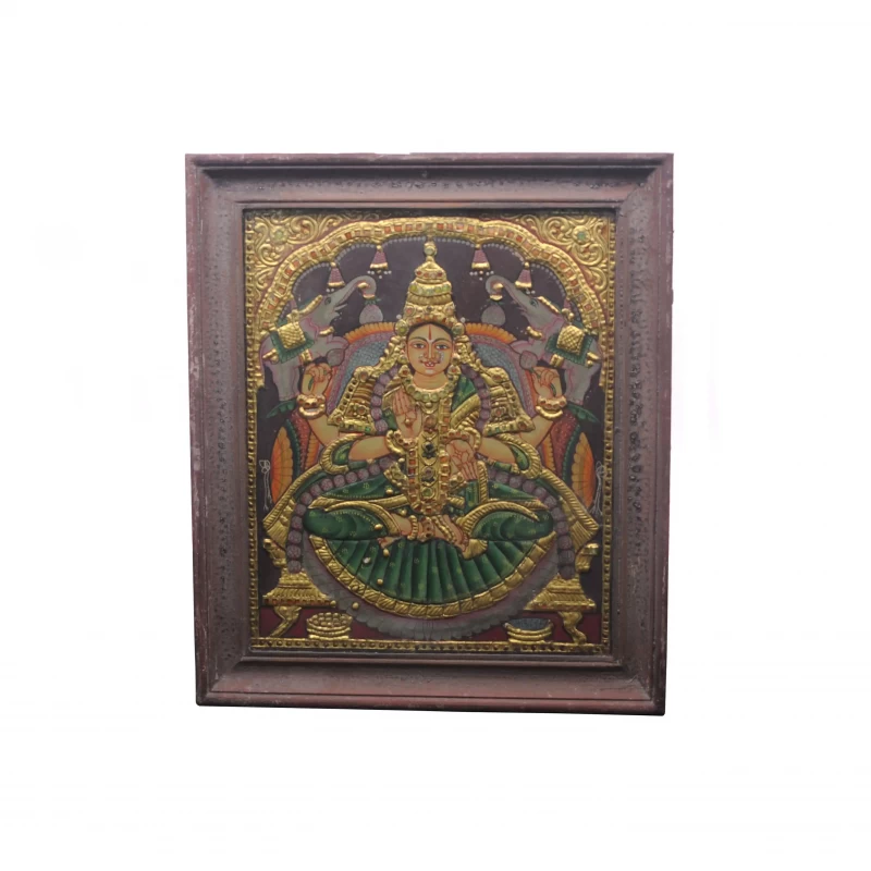 Goddess Gajalakshmi - Tanjore Painting