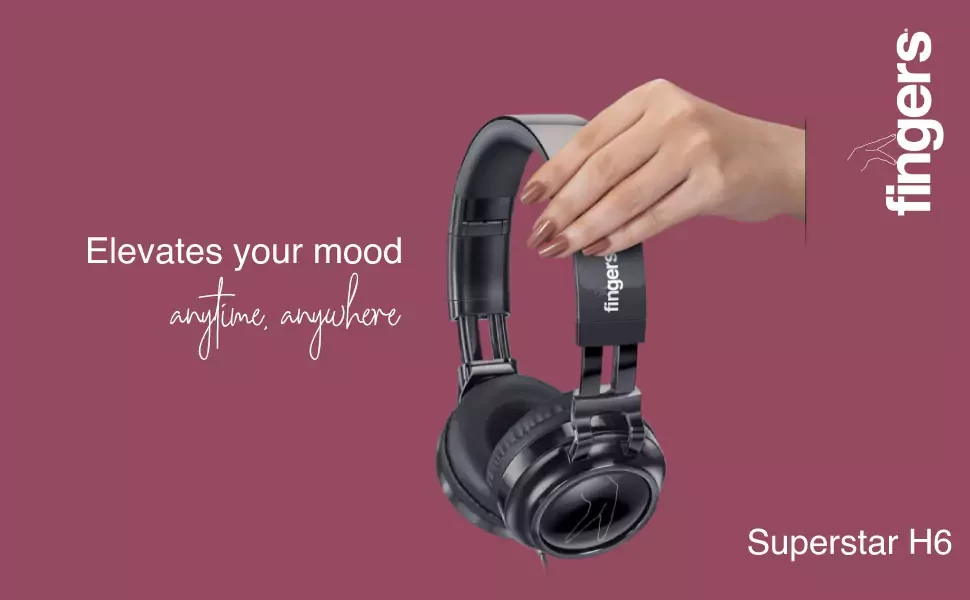 FINGERS Superstar H6 Wired Headset with Mic and Powerful Bass