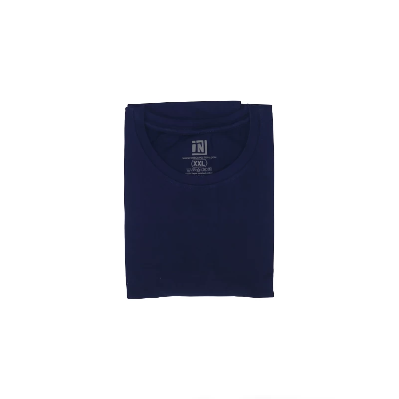 Men's Striped Round Neck Half Sleeve Cotton Blue Color T Shirt