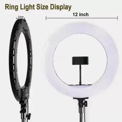 Selfie Ring Light, 12 Inch, White & Warm Light Switch