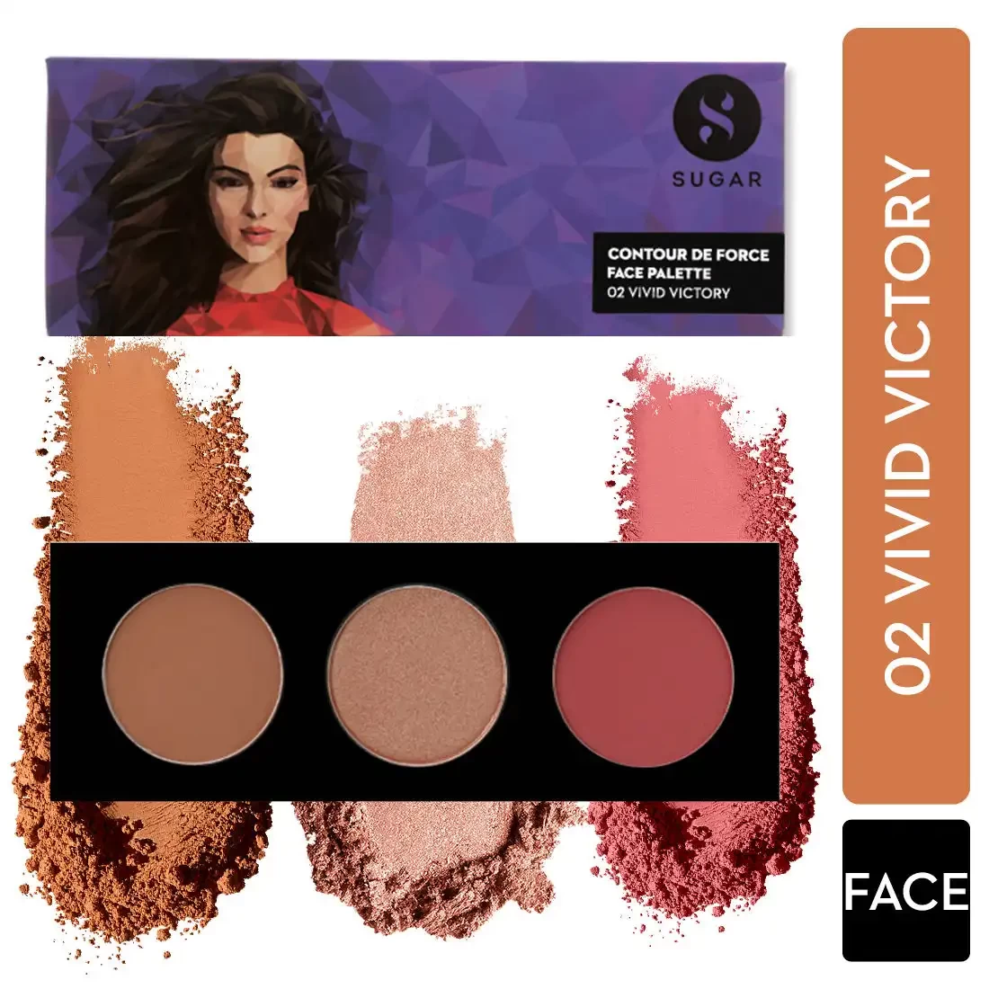 Sugar Face Palette 02 Vivid Victory, 12gm