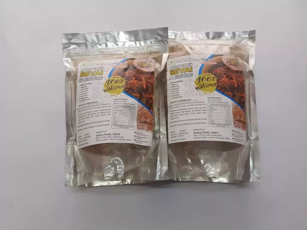 Grainy Foods Multigrain Sevai/Vermicelli 200g - Pack of 2(2 x 200g)