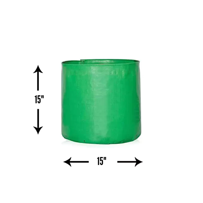 Terrace Gardening Grow Bags (220 GSM) 15x15 Inch Pack of 2 for Flower and Small Plant Growing from Extended Stores