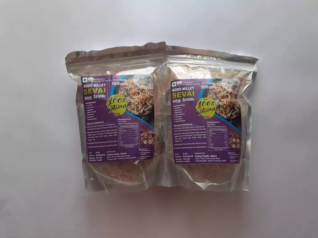 Grainy Foods Kodo Millet Sevai/Vermicelli 200g - Pack of 2(2 x 200g)