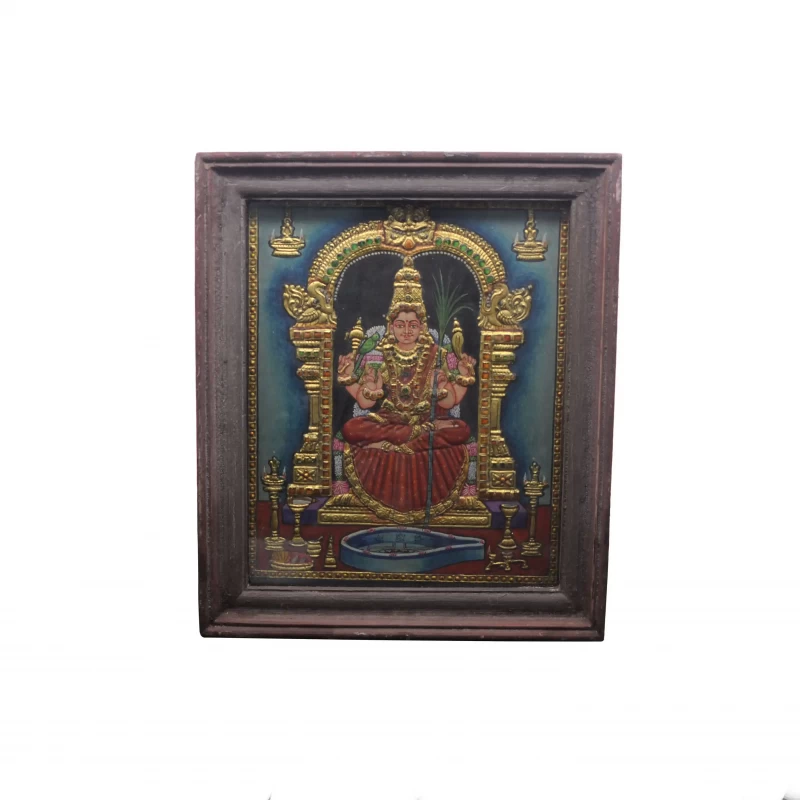Goddess Kamakshi - Tanjore Painting